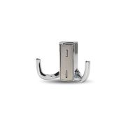 Крючок меб двухрожковый Хром- браш.никель RZ397Z.002CP.NN