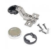 Петля для стекл/ дверей МИНИ БЕЗ ДОВОДЧ вкладная с накладкой Slide-On