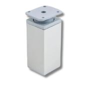 Опора мебельная квадратная 40х40х100мм серебро