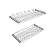 Посудосушитель 600мм хром без рамки (пластиковый поддон) Бином