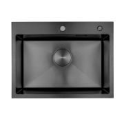 Мойка 600х450х210 (3мм) Нано Черный Вулканическая лава Декор AVIVA (коландер+сифон+дозатор)