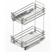 Корзина 400/2 полки ХРОМ + направл GTV с довод. Ш360хB530xГ450