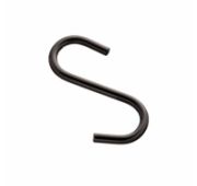 Крючок для рейлинга S-образный, черный матовый