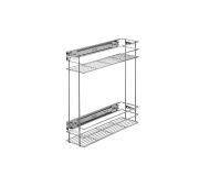 Корзина 150 / 2 полки боковая с доводчиком+ направл Г470*Ш110*В480