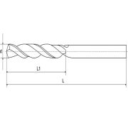 Сверло по металлу d 3, L 60, L1 30