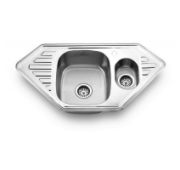Мойка угловая 950х500х180 (0,8) двойная чаша 9550C АКЦИЯ