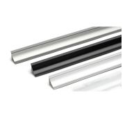 Мини плинтус вогнутый Серебро L=3м Thermoplast (ф-ра 203)