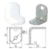 Уголок  пластиковый белый (16х20)+мет.уголок