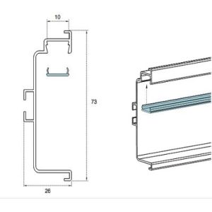 GOLA Профиль LED С-образн. алюм.матов + диффузор (4,1м) OPES